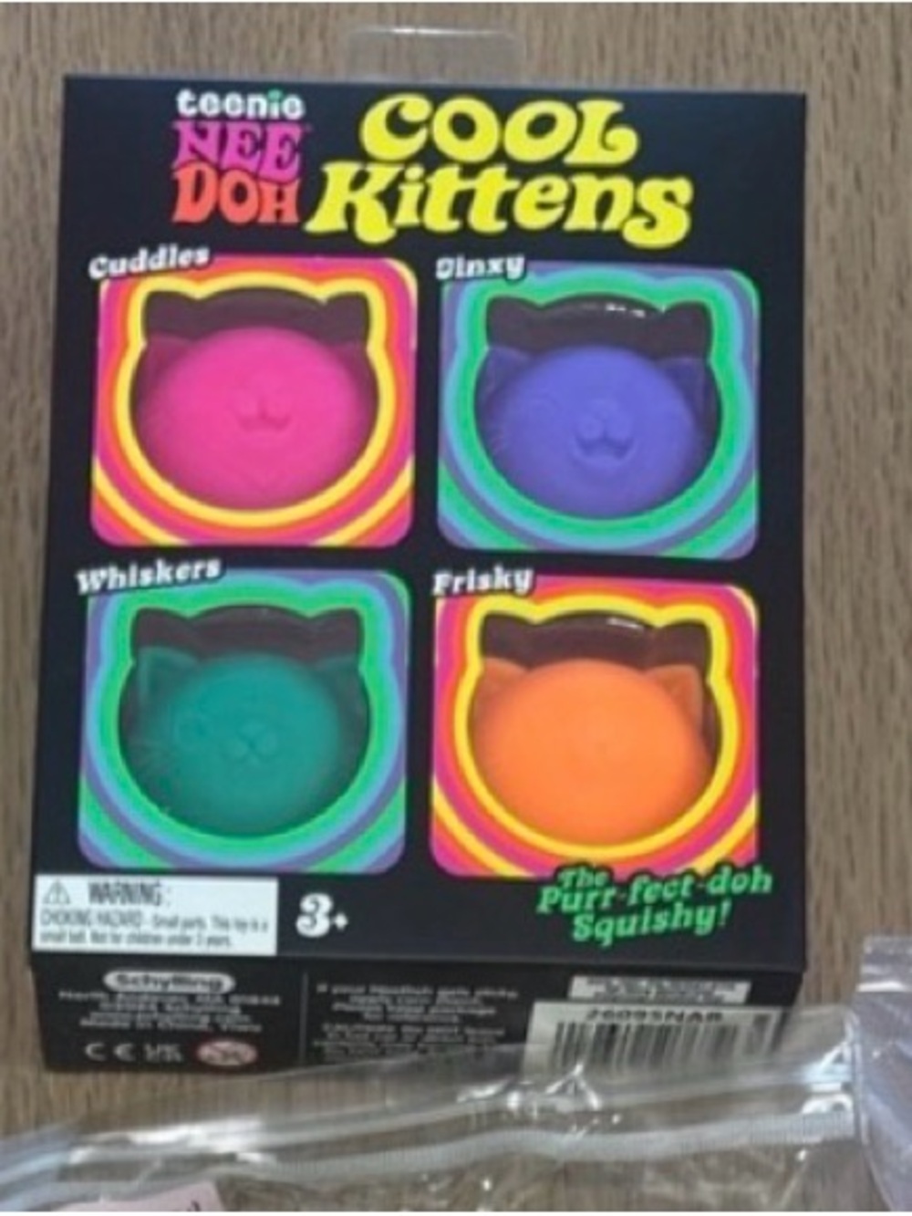 NeeDoh Cool Kittens 4-Pack Squishy Play Set - Pink, Purple, Teal, Orange